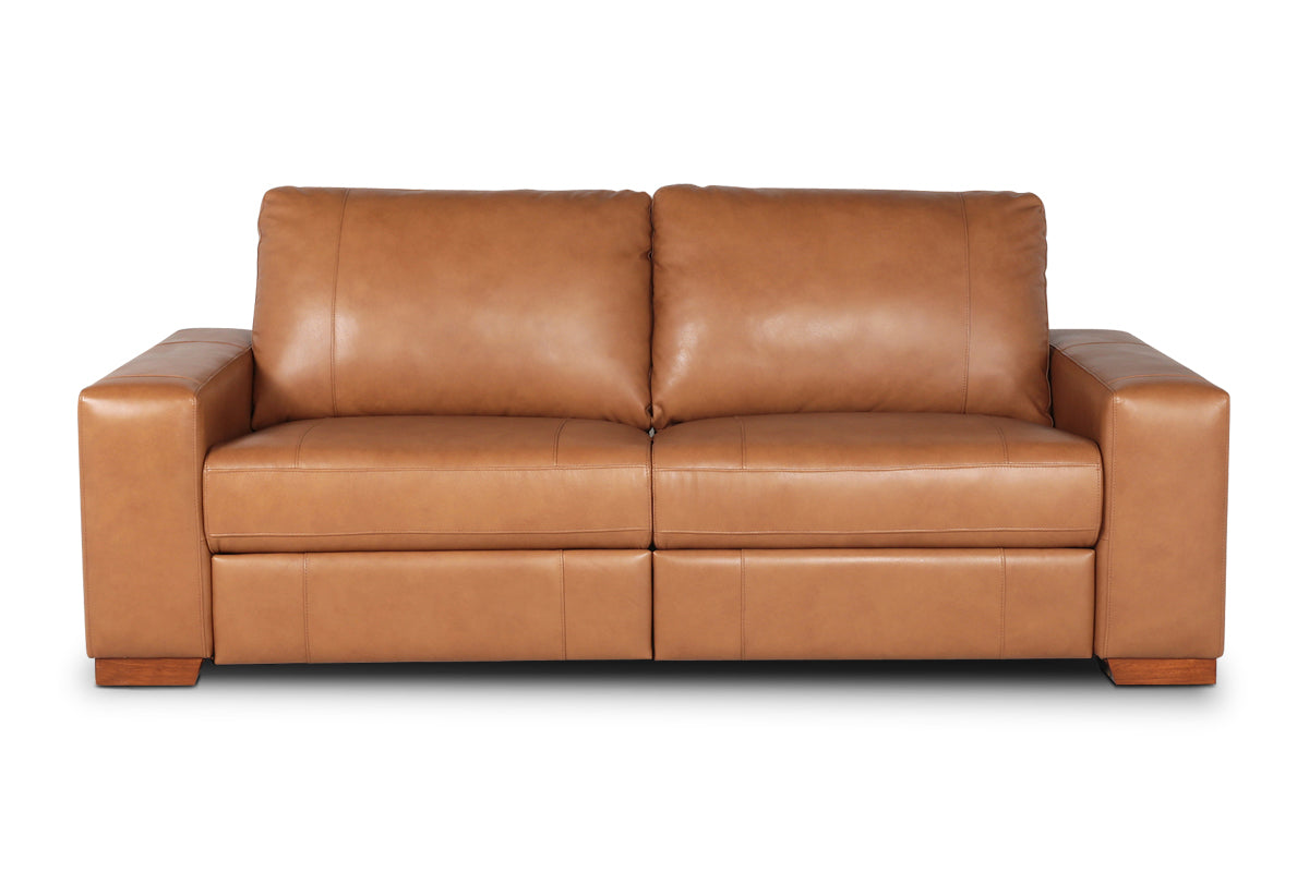 Rodeo Reclining Leather Sofa with Power Footrests | Apt2B