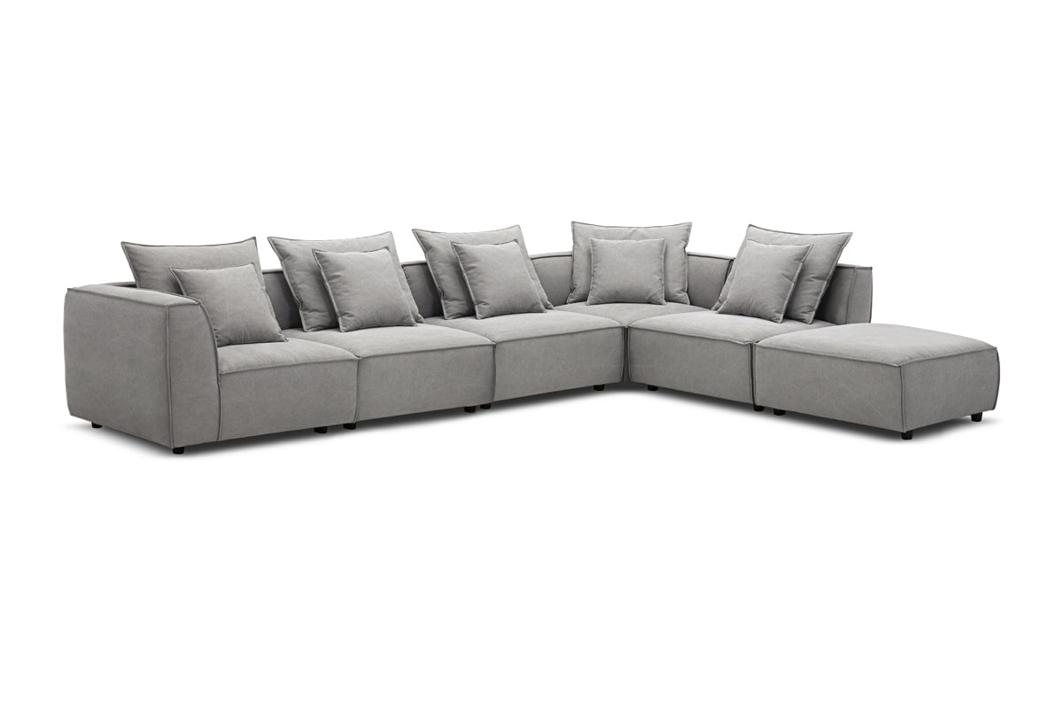 Kensington Grey Back Cushion for Sofa and sectional modular pieces