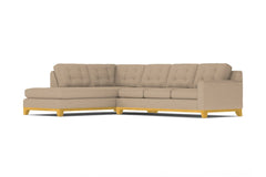 Brentwood 2pc Sleeper Sectional :: Leg Finish: Natural / Configuration: LAF - Chaise on the Left / Sleeper Option: Deluxe Innerspring Mattress