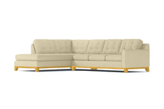 Brentwood 2pc Sleeper Sectional :: Leg Finish: Natural / Configuration: LAF - Chaise on the Left / Sleeper Option: Deluxe Innerspring Mattress