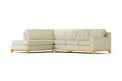 Brentwood 2pc Sleeper Sectional :: Leg Finish: Natural / Configuration: LAF - Chaise on the Left / Sleeper Option: Deluxe Innerspring Mattress