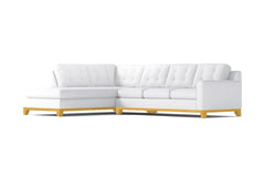 Brentwood 2pc Sleeper Sectional :: Leg Finish: Natural / Configuration: LAF - Chaise on the Left / Sleeper Option: Deluxe Innerspring Mattress