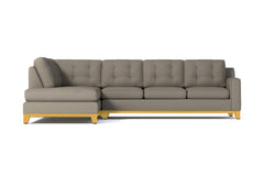 Brentwood 2pc Sleeper Sectional :: Leg Finish: Natural / Configuration: LAF - Chaise on the Left / Sleeper Option: Deluxe Innerspring Mattress