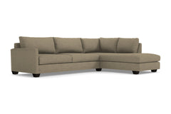 Tuxedo 2pc Sleeper Sectional :: Leg Finish: Espresso / Configuration: RAF - Chaise on the Right / Sleeper Option: Memory Foam Mattress