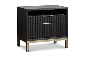 Westmont Nightstand BLACK/BRUSHED STEEL - Apt2B - 1